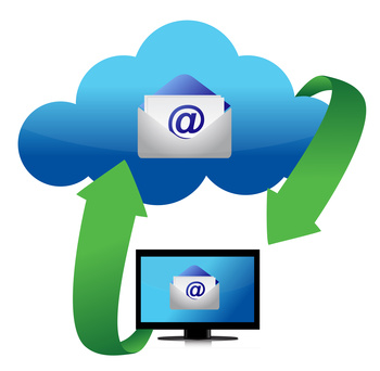 sending an email illustration design over a white background design