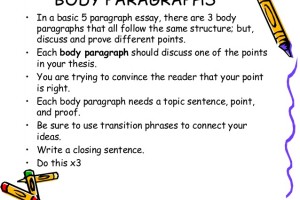 The Body Paragraphs Of Paper